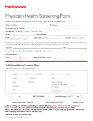 Physician Health Screening Form thumbnail_Page_1